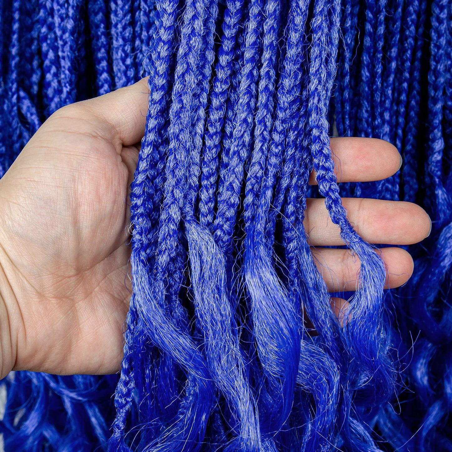 36" Water Wave Braided Wig | Lace Front | Baby Hair | Long Braids Luxegan