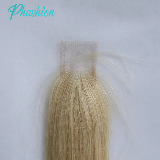 Phashion Real Hd Kim K 2x6 Blonde Swiss Lace Closure 613 Straight Body Wave Deep Part Transparent Lace Brazilian Remy Human Hair