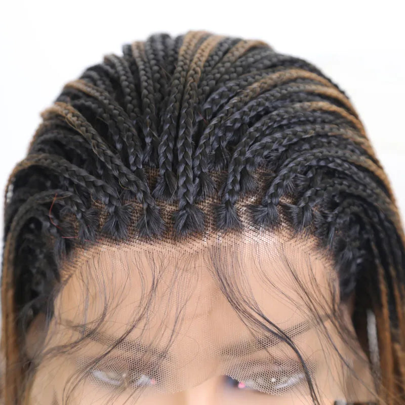 Braided Box Braids | Lace Front Wig | Swiss Lace Luxegan