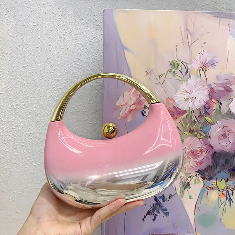 Luxury Shell Clutch | Hard Acrylic Evening & Wedding Bag Luxegan