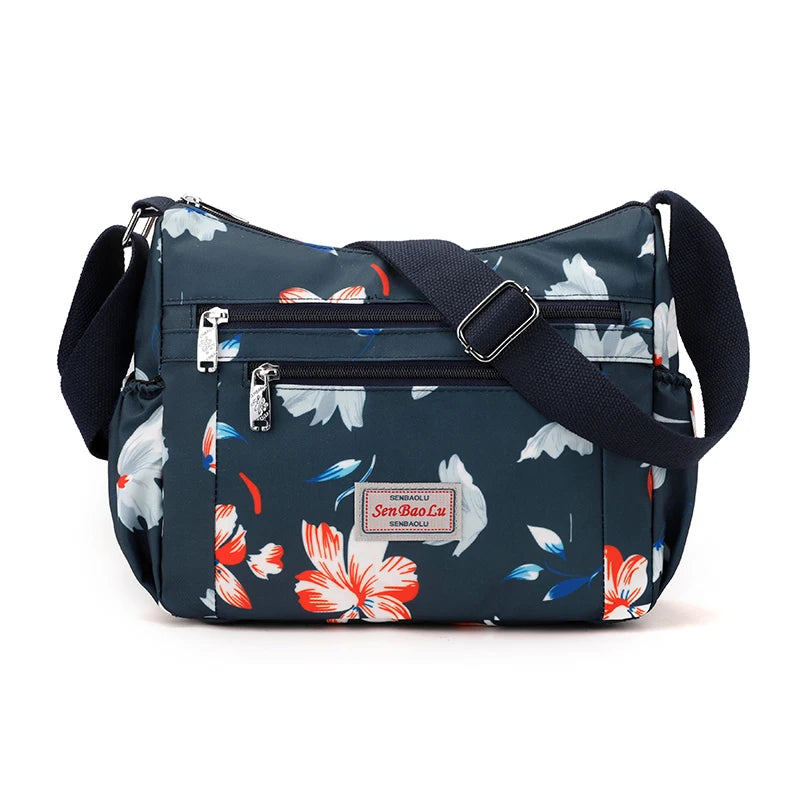 Fashion Floral Pattern Female Shoulder Bag | Pretty Style Girls Shopping Bag | Durable Fabric Women Crossbody Bag (SAC) Luxegan