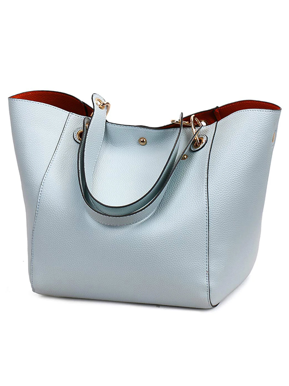Women’s Large Waterproof PU Leather Tote | Sophisticated "Horizontal Square" Shoulder Bag | Elegant Top Handle Work Bag | "Dignified" High-Performance Large Handbag for Radiant Versatile Styling Luxegan