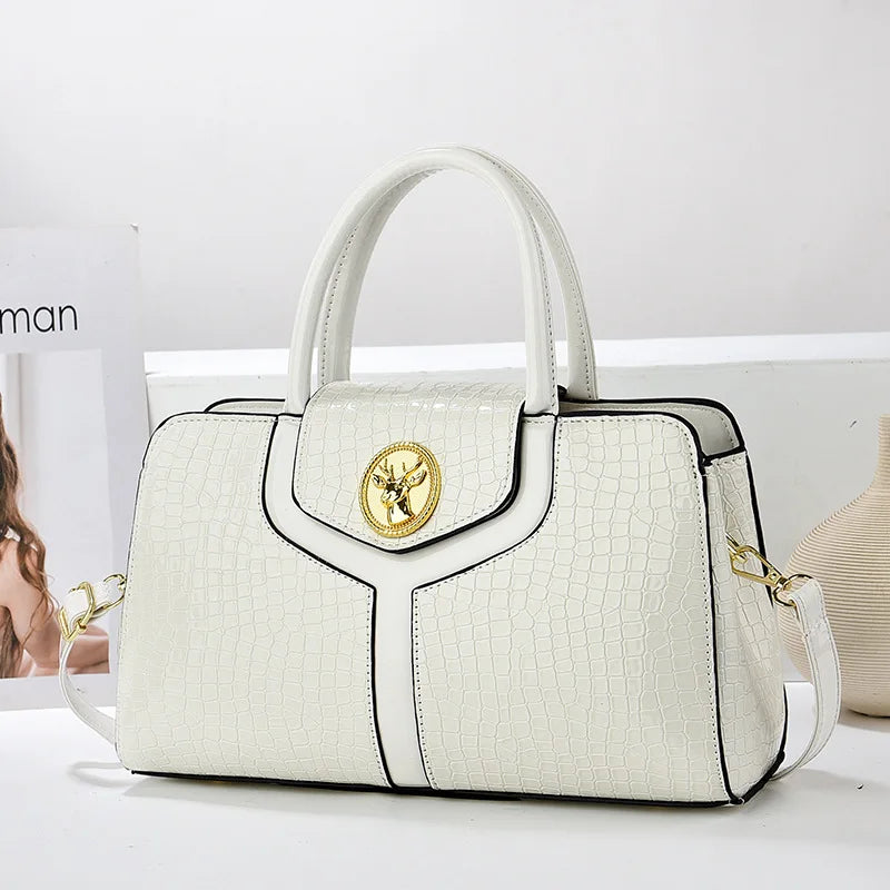 New Style Ladies Bag | Leather Luxury Handbags & Solid Color Shoulder Messenger Bags Luxegan