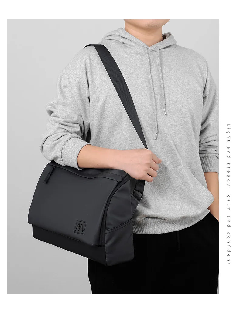 Men's Outdoor Messenger Bag | Casual & Lightweight Crossbody Bag | Simple Fashionable Business Briefcase & Shoulder Handbag Luxegan