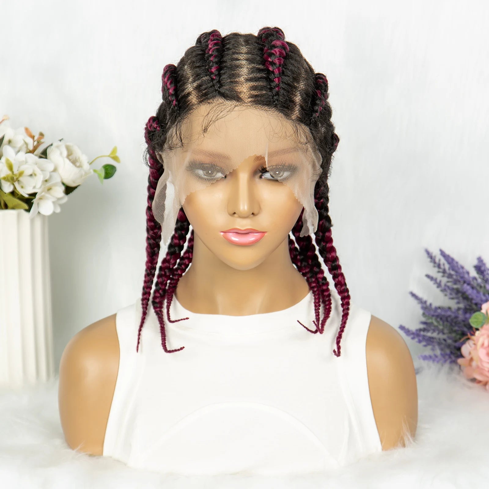 KIMA Full Lace Cornrow Box Braids Wig | Versatile Braiding Styles Luxegan