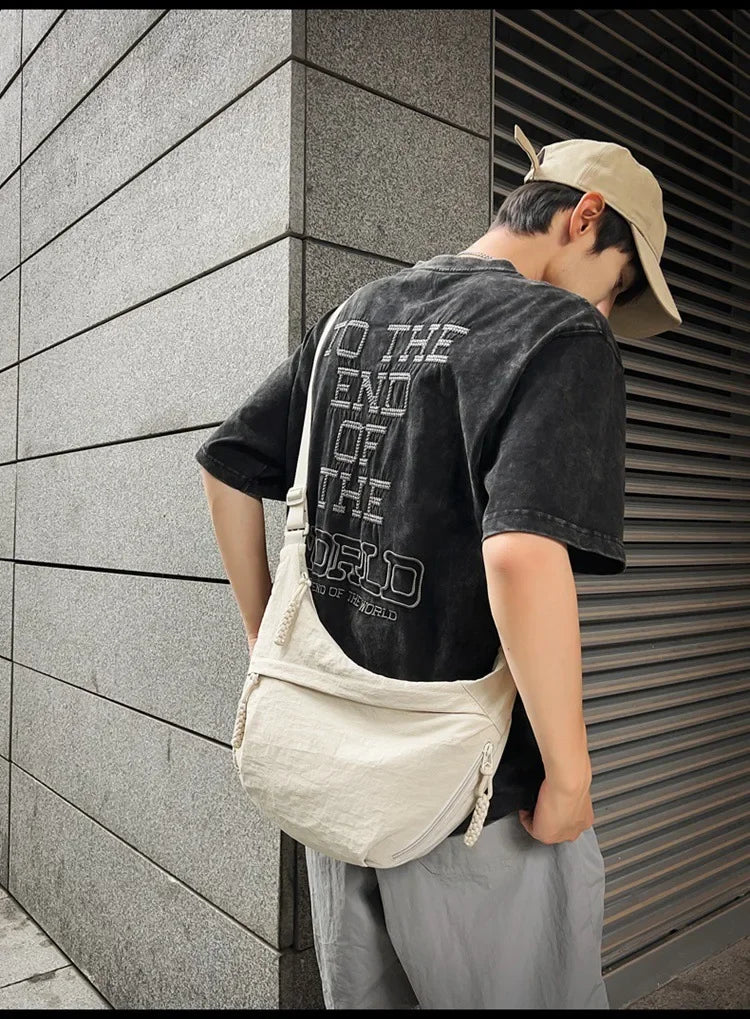 Soft Cloth Hobo Crossbody | Trendy Large Capacity Student Bag Luxegan