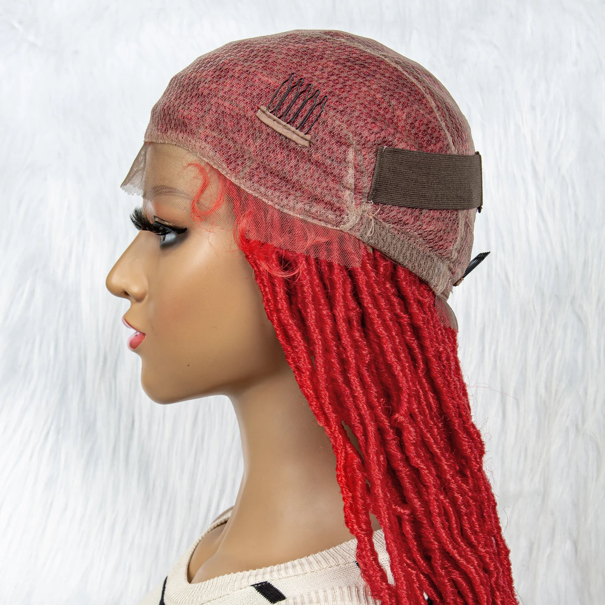 Pink & Blue Braided Wig | Full Lace Butterfly Locs & Dreadlocks