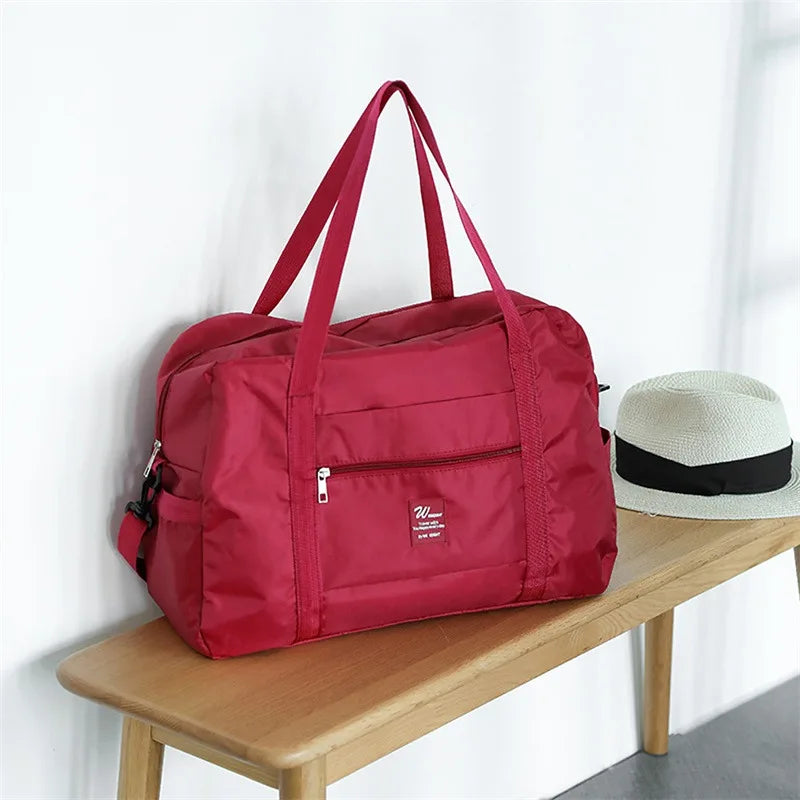 Large Capacity Foldable Travel Bags | Waterproof Handbags & Luggage Organizer Luxegan
