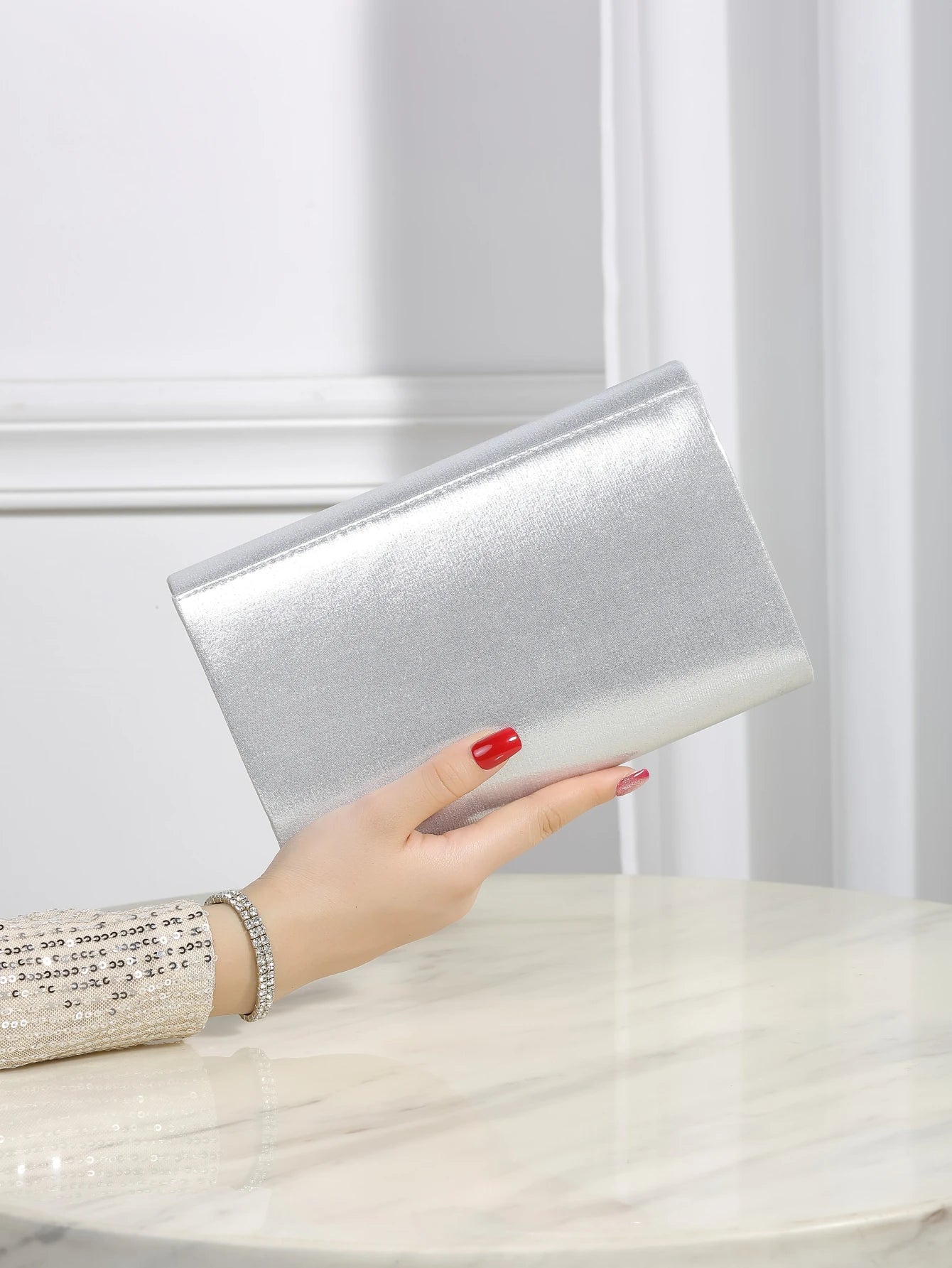 Luxury Evening Bag | Elegant & Quiet Luxurious Metal Trimmed Velvet Bag Luxegan