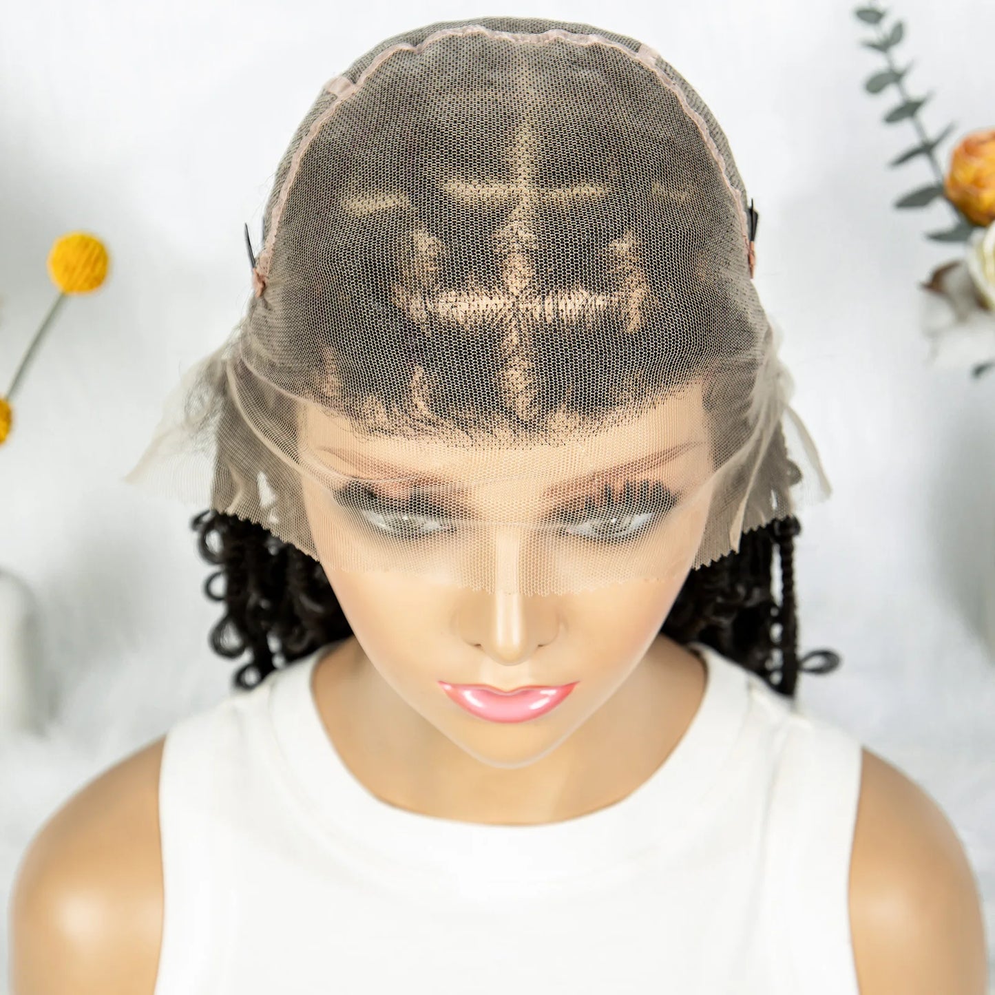 Kima Butterfly Crochet Box Braided Wigs Synthetic Cornrow Full Lace Wig Dreadlocks Wig Crochet For Black Women