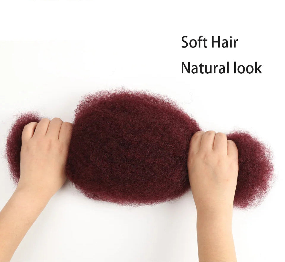 99J Burgundy Afro Kinky Bulk Human Hair | Brazilian Remy | Dreadlock & Braiding Hair | 50g