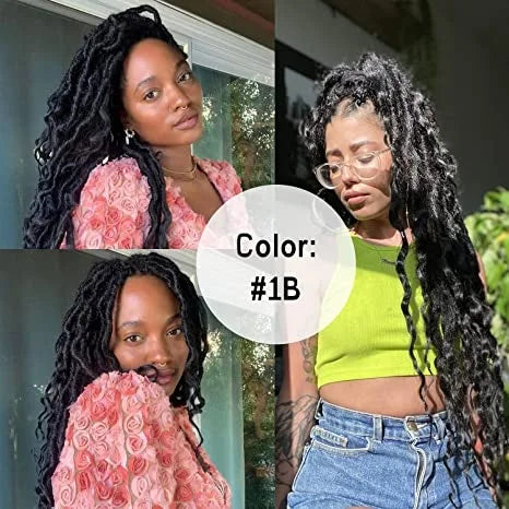 IPARTY 32" Knotless Faux Locs Wig | Full Lace Goddess Braids Luxegan