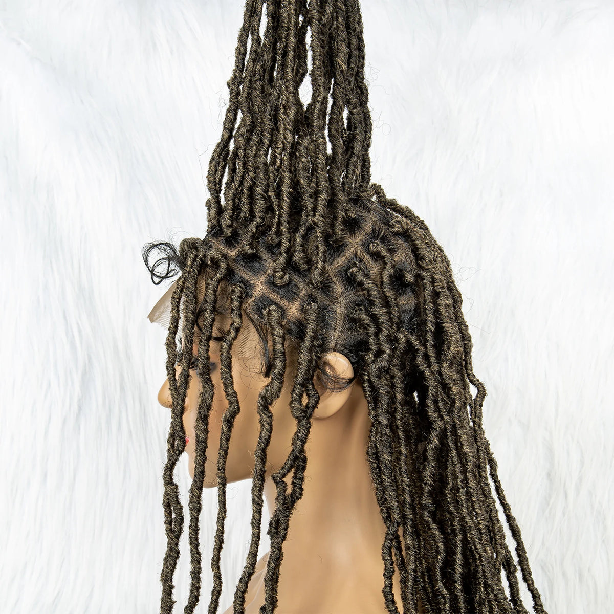 Pink & Blue Braided Wig | Full Lace Butterfly Locs & Dreadlocks