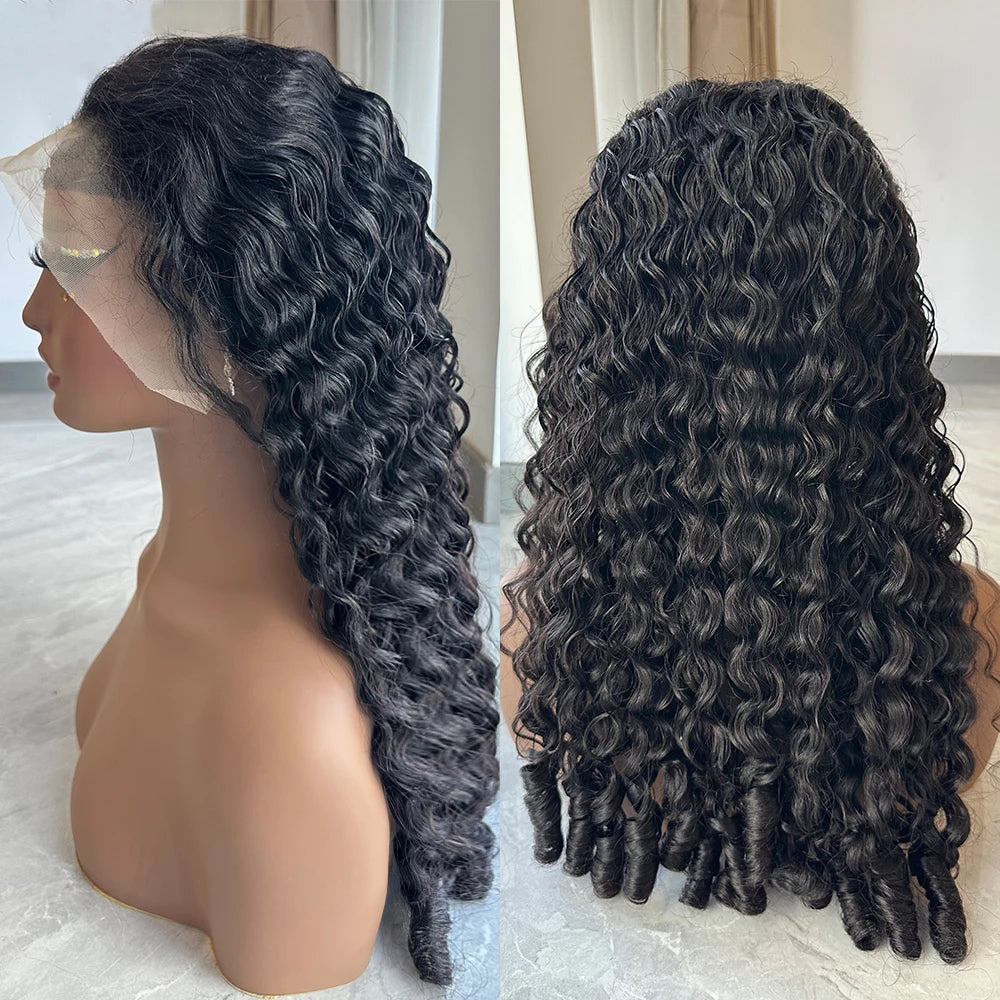 Burmese Curly Human Hair HD Lace Frontal Wig | 12A Brazilian Hair | 200% Density Luxegan