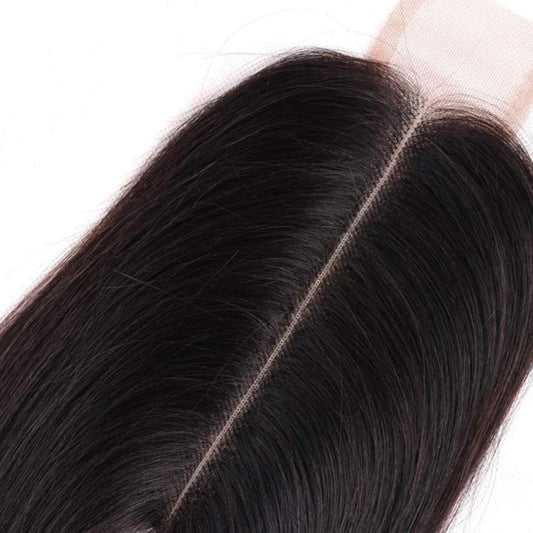 Kim K Straight 2x6 Swiss Lace Closure | Deep Parting Brazilian Remy Human Hair - view 2
