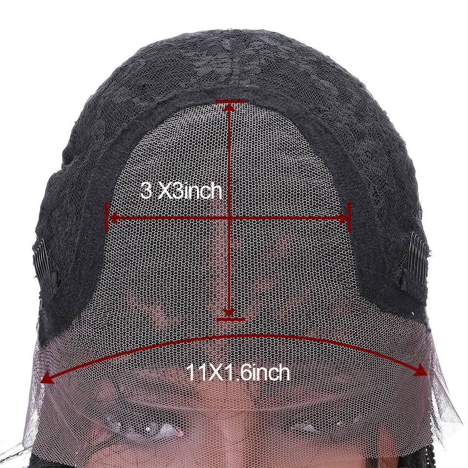 30" Box Braids Lace Front Wig | Baby Hair | Afro Synthetic Braids | Black Women Luxegan