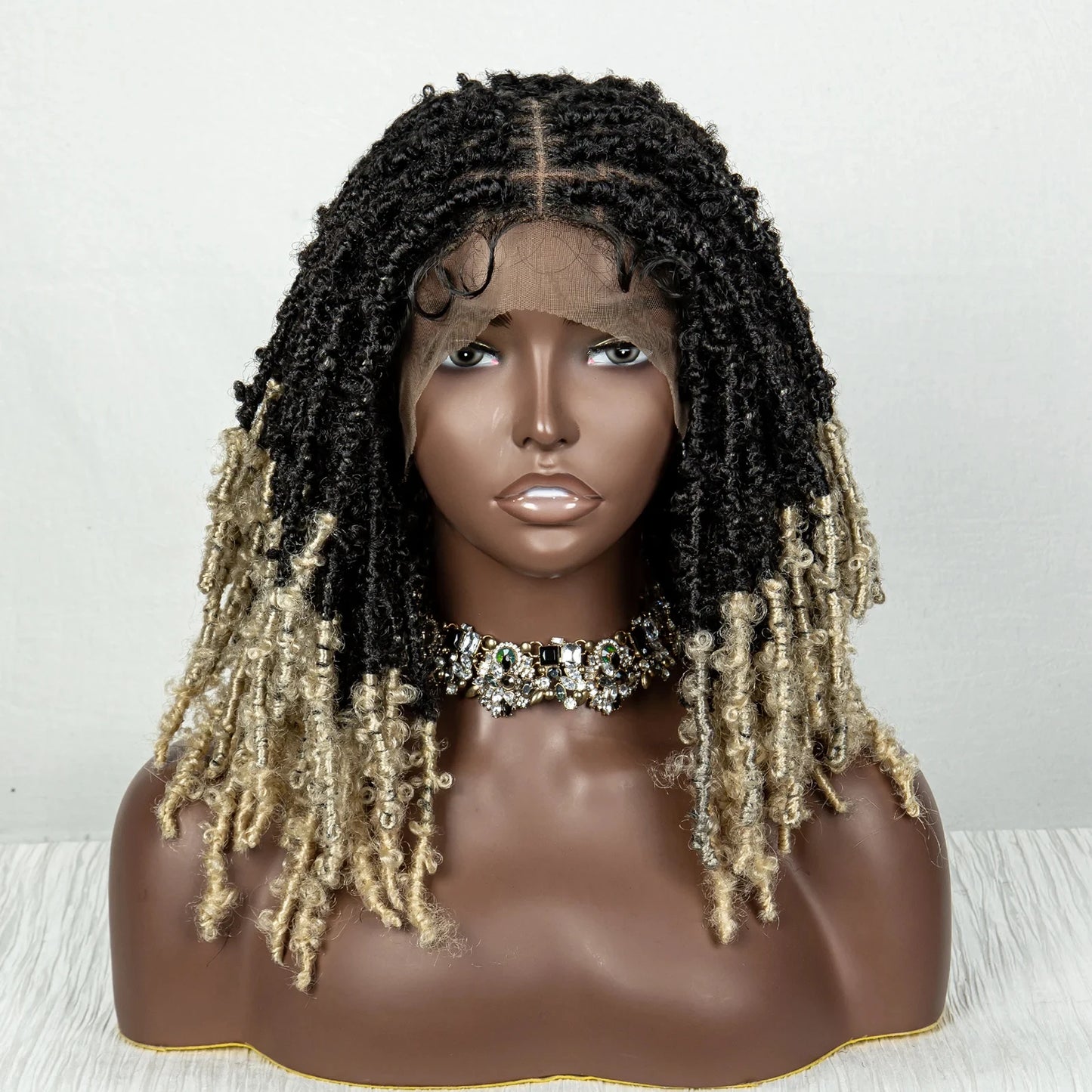 Butterfly Locs Bob Wig | Crochet Braids | Lace Front | Synthetic Dreadlocks Luxegan