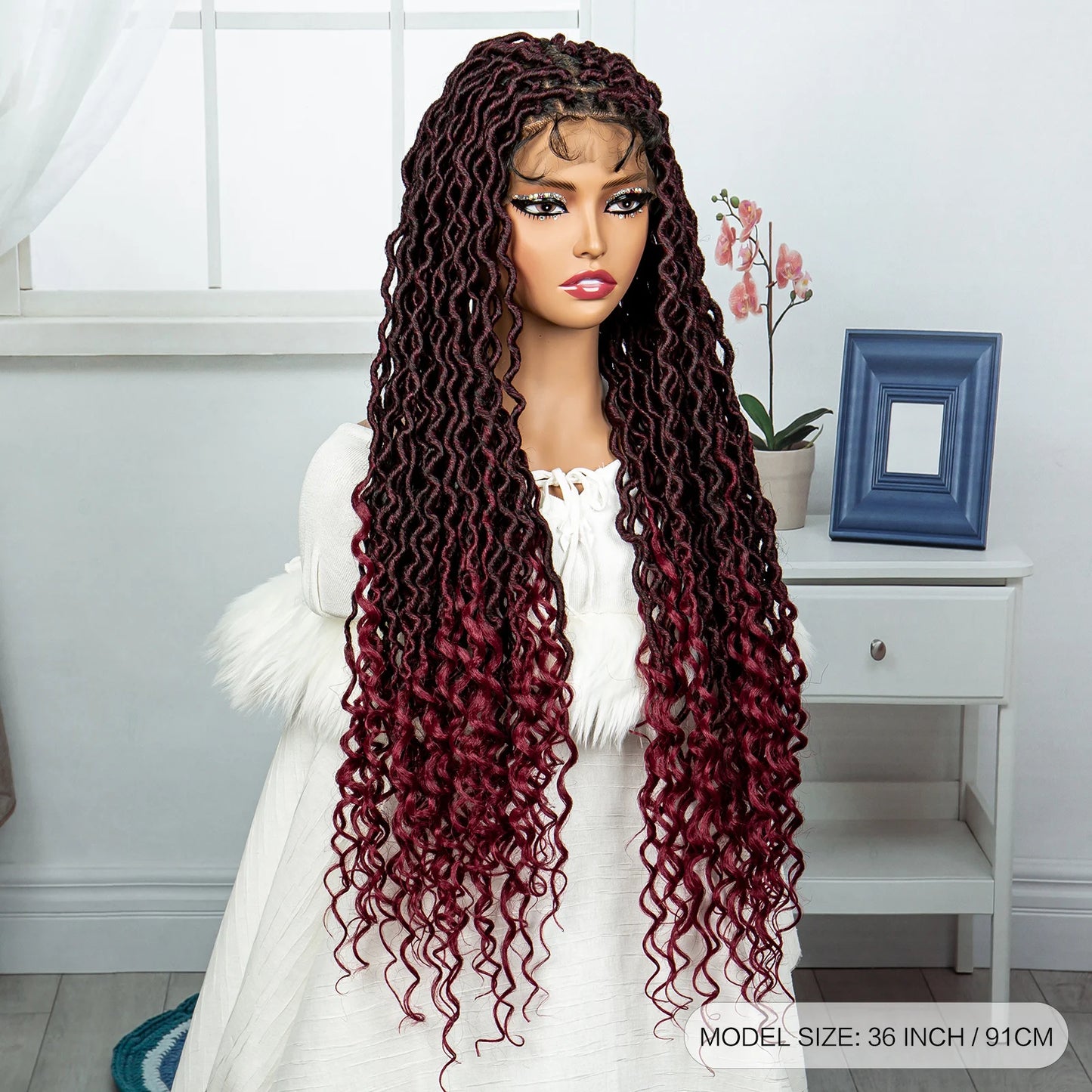 Goddess Locs & Passion Twist Braids Wig | Full Lace | Knotless | Boho Style Luxegan
