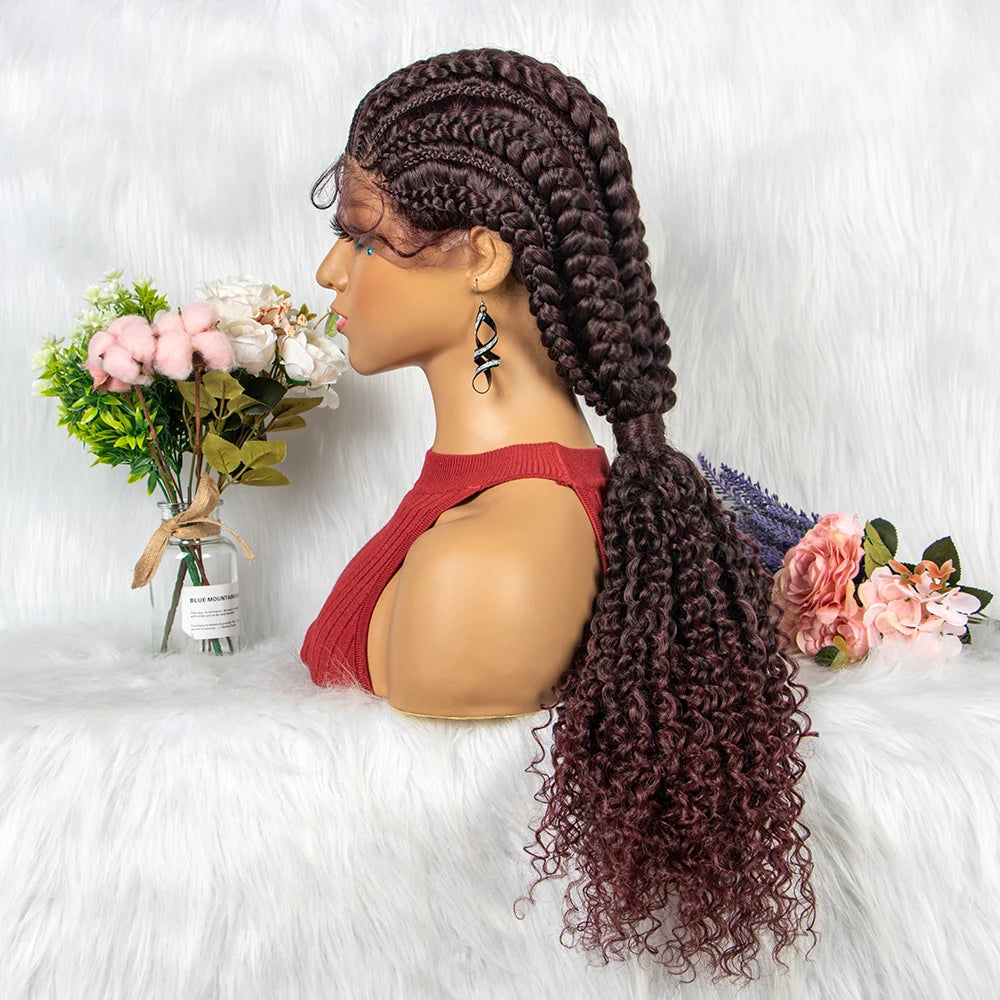 28" Blonde Crochet Braids Wig | Lace Front | Pre-Plucked Baby Hair Luxegan