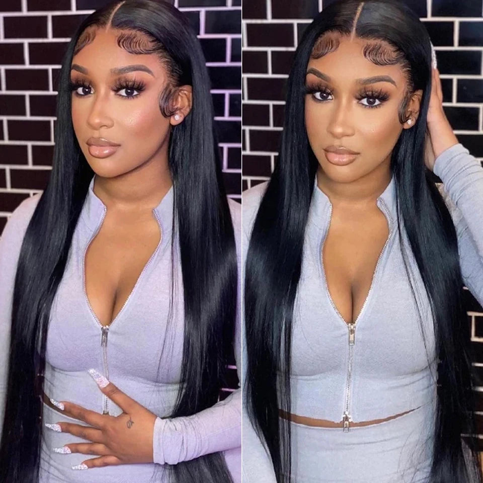 Natural Color 5x5 Silk Top Full Lace Wig | Silky Straight Peruvian Remy Human Hair (Pre-Plucked, Baby Hair) Luxegan