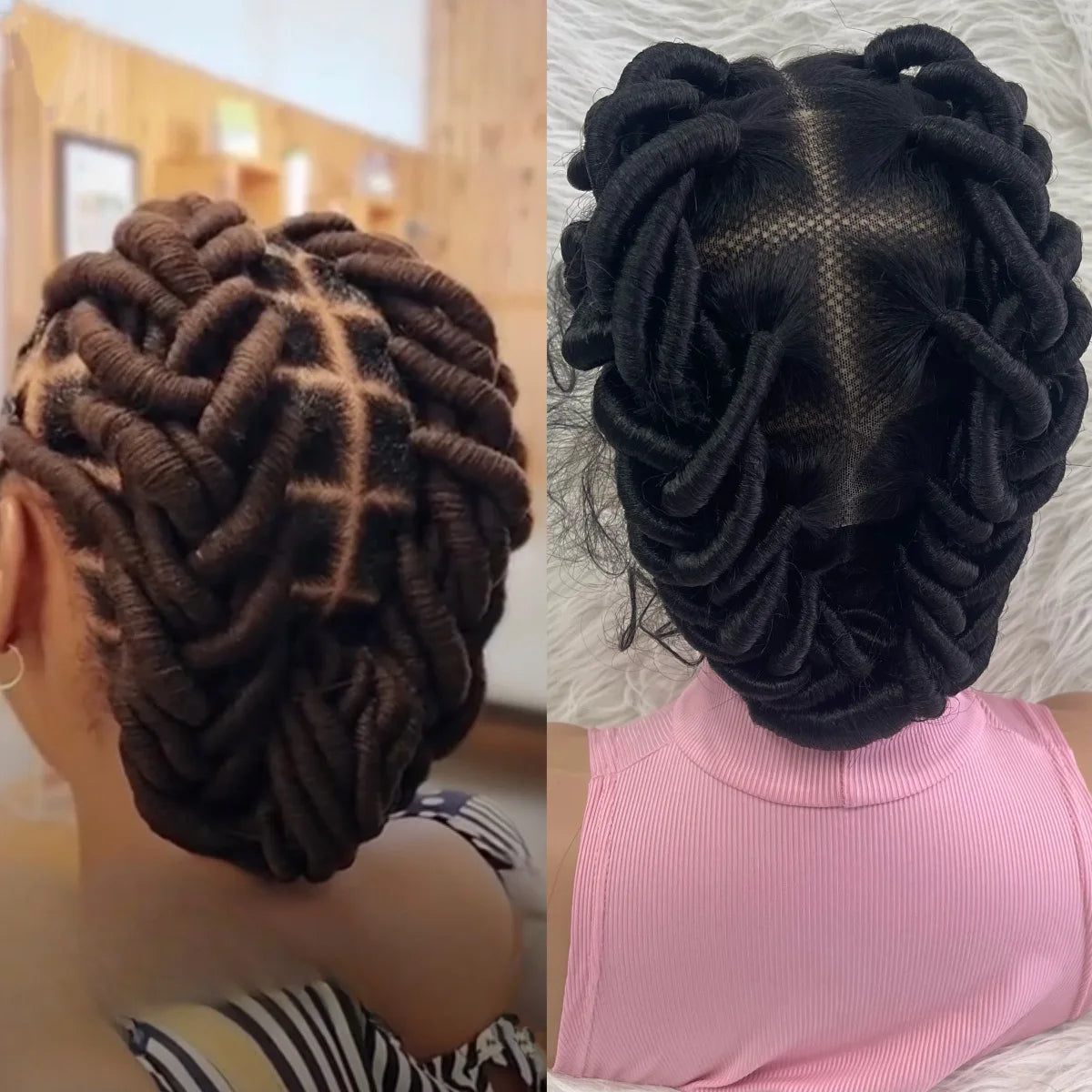 6" Bantu Knot Braided Wig | HD Full Lace | Knotless Box Braids | Kanekalon Fiber | Black Women