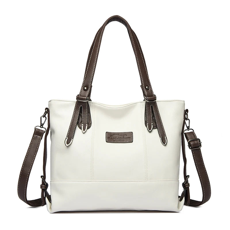 Four Arrows Genuine Brand Luxury Handbag | Top Quality PU Leather Large Shoulder Bag | Designer Crossbody with Sequined Accents & Color-Blocking Strap Luxegan