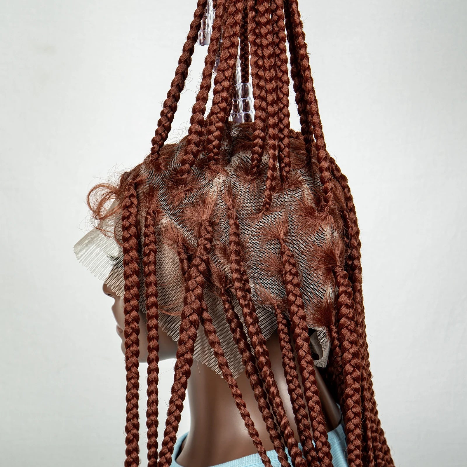 Ginger Beaded Knotless Braids Wig | Full Lace Frontal | 350# Luxegan