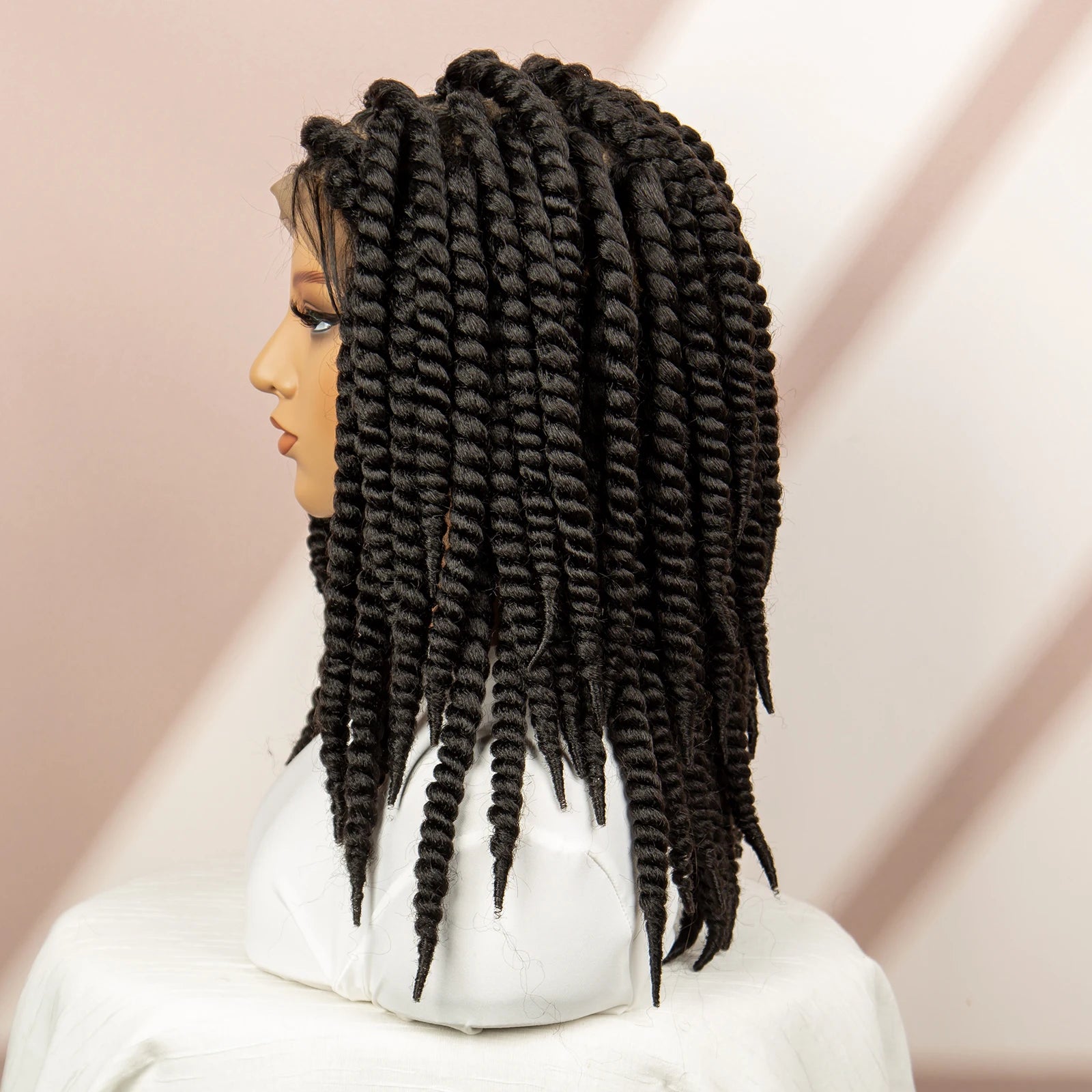 Twisted Braided Wig | Bob Twist Crochet Wig | Full Lace Braided Wig for Black Women | Kanekalon Hair