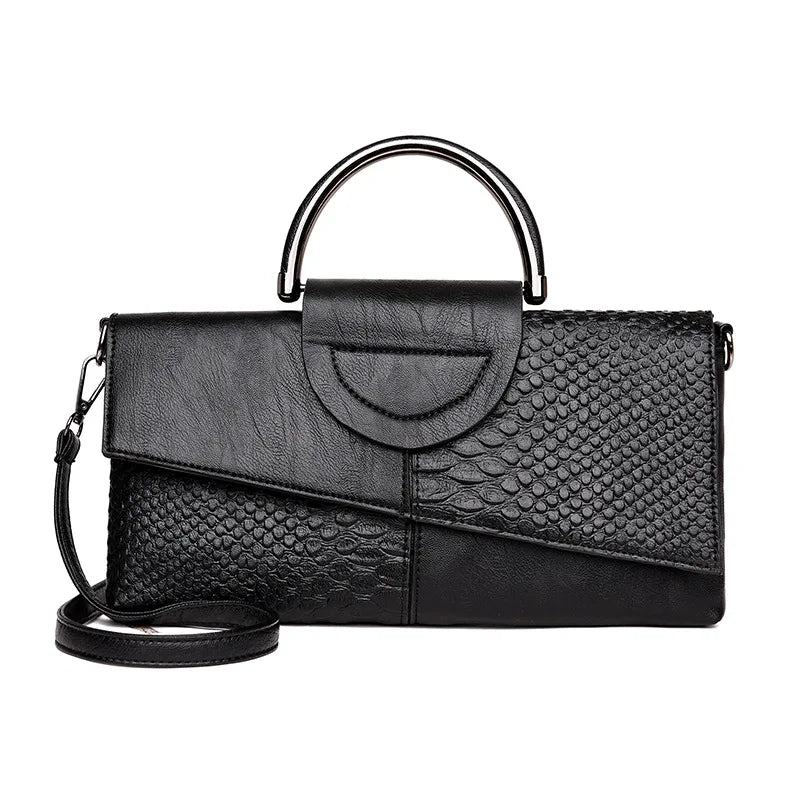 Fashion Envelope Saddle Bag | Soft PU Leather Crossbody Clutch Luxegan