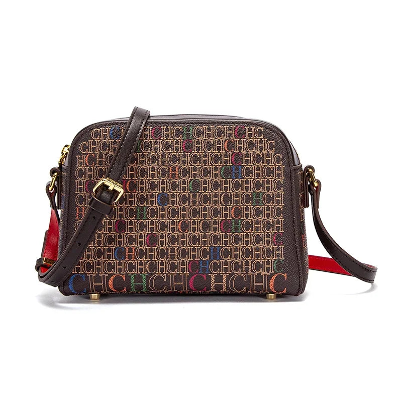 Classic Square Print Shoulder Bag | Soft PVC Designer Handbag Luxegan
