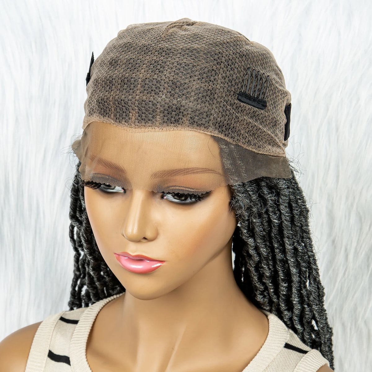 Pink & Blue Braided Wig | Full Lace Butterfly Locs & Dreadlocks