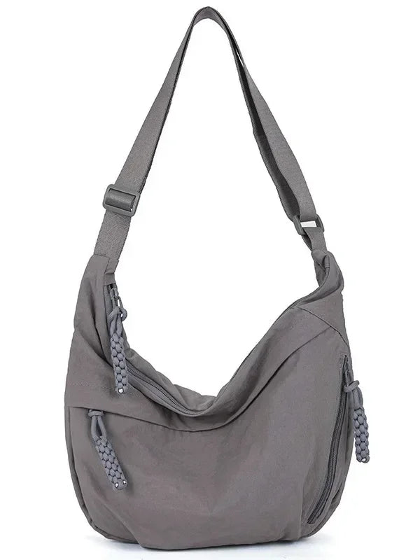Soft Cloth Hobo Crossbody | Trendy Large Capacity Student Bag Luxegan