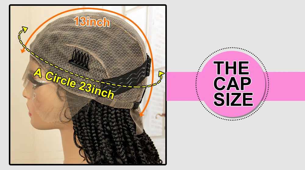 14" Burgundy Box Braids Wig | Full Lace | Kanekalon Fiber | Boho Braids | For Women - Luxegan