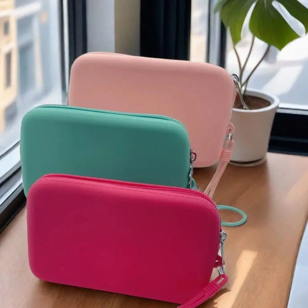Silicone Solid Coin Purse | Zipper Waterproof Small Item Bag Luxegan