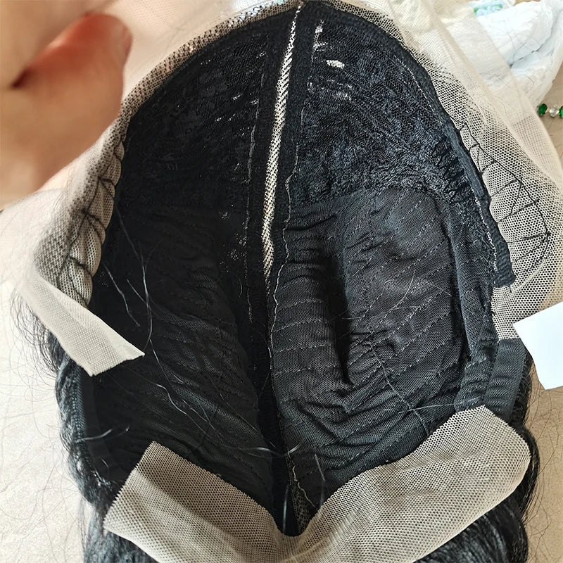 Long Black Dutch Braids Wig | Lace Front | Human Hair Blend | Cornrow Accents | Daily Wig Luxegan