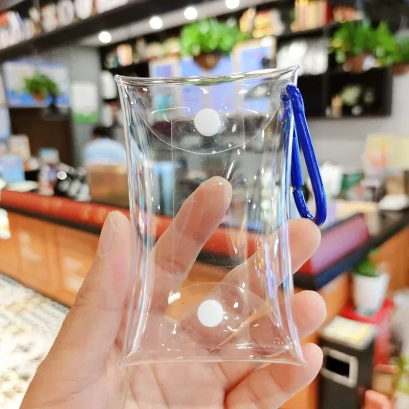 Small Transparent PVC Clear Coin Purse | Mini Female Wallet Pouch for Key, Lipstick & Earphone Storage (Unisex) Luxegan