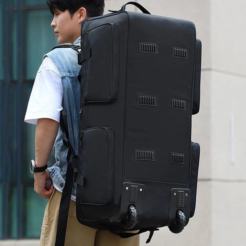 COLENARA Bolso de mano multifuncional Tela Oxford Gran capacidad Bolsa de viaje para hombre Bolsa de almacenamiento plegable con ruedas Bolsa de equipaje