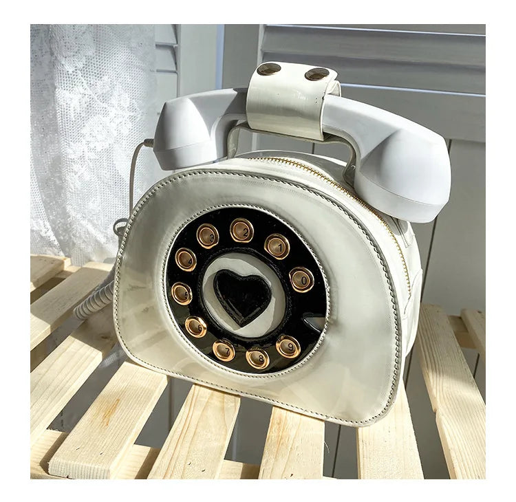 PU Leather Shoulder Bag | Casual Handbag & Stylish Telephone Shaped Crossbody Luxegan