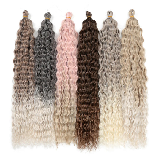 22 Inch Water Wave Twist Crochet Hair | Braiding Extensions