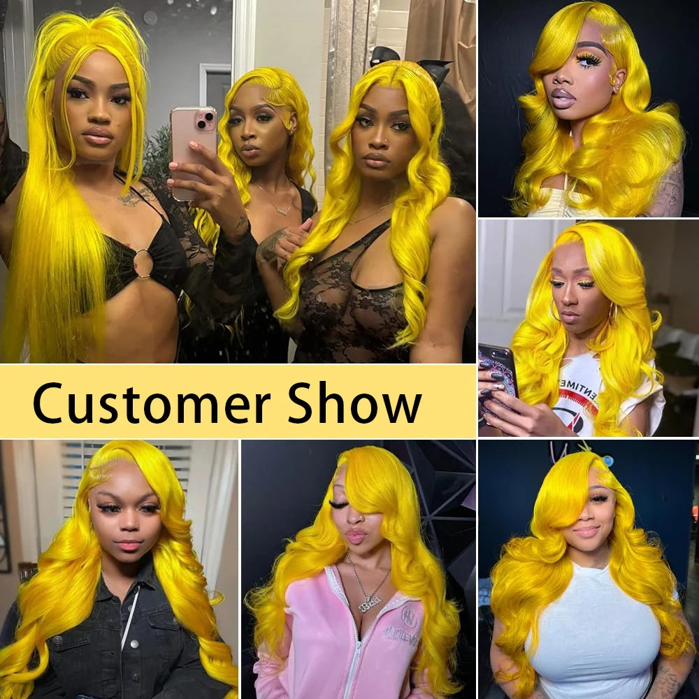 200% Density Light Yellow Straight 613 HD Transparent Lace Front Wig | 13x6 & 13x4 Lace Frontal Human Hair Wig for Women Luxegan