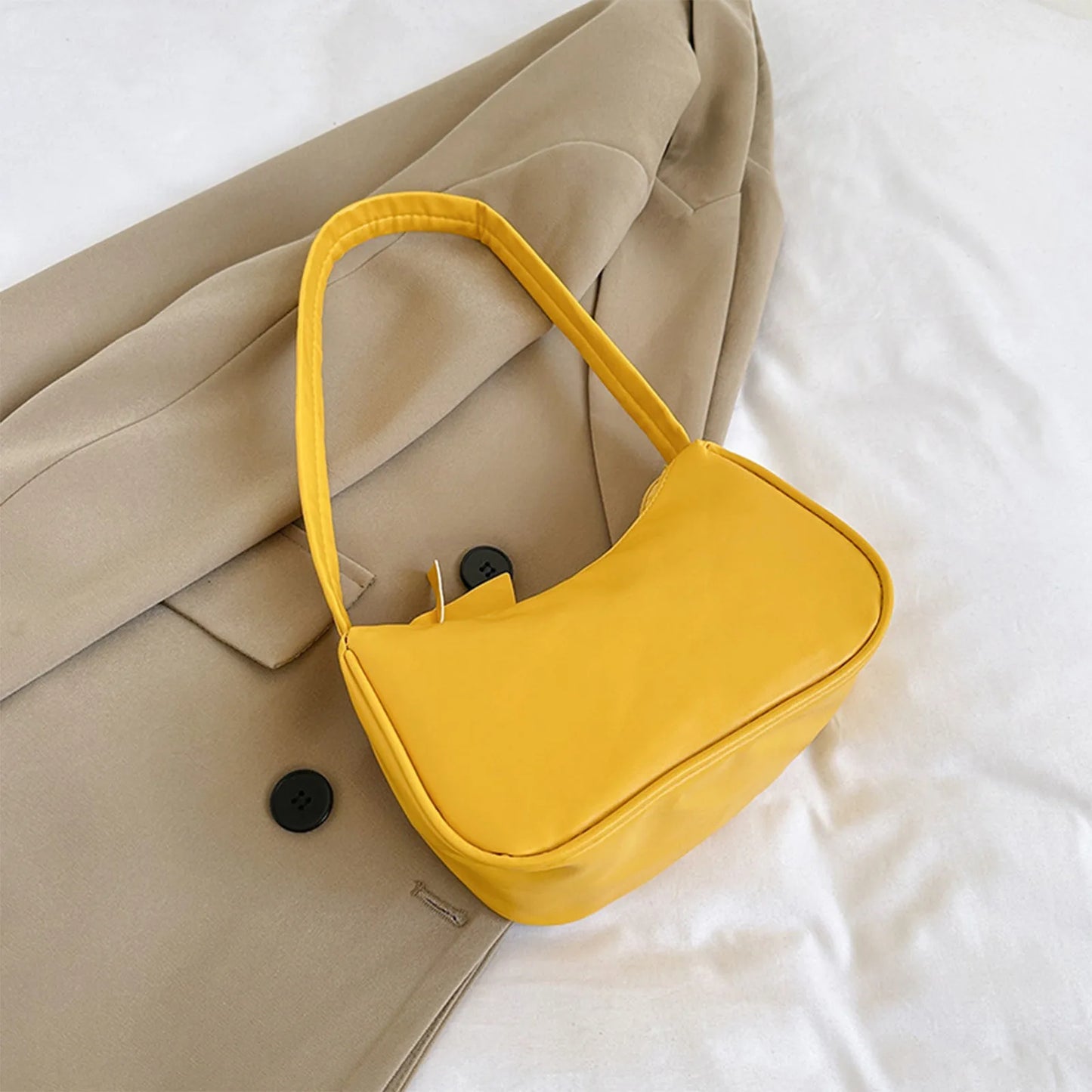 Retro Women's Solid Color Zipper Phone Bag | Hand Bag, Shoulder Bag & Armpit Bag (Mochilas Para Mujer, Mochila Y2k) Luxegan