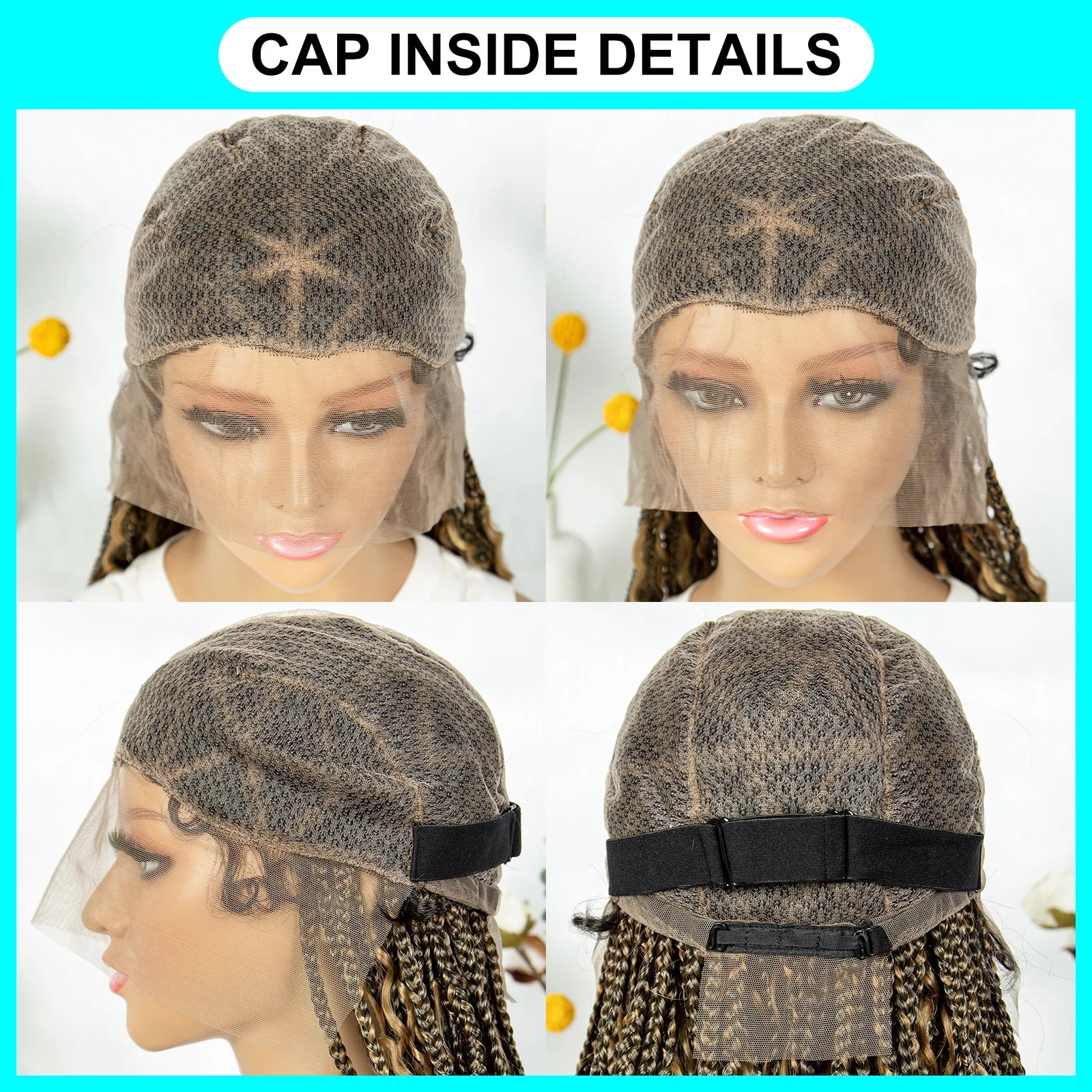 Boho Triangle Knotless Box Braids Wig | Full Lace | Baby Hair | KIMA Synthetic Luxegan
