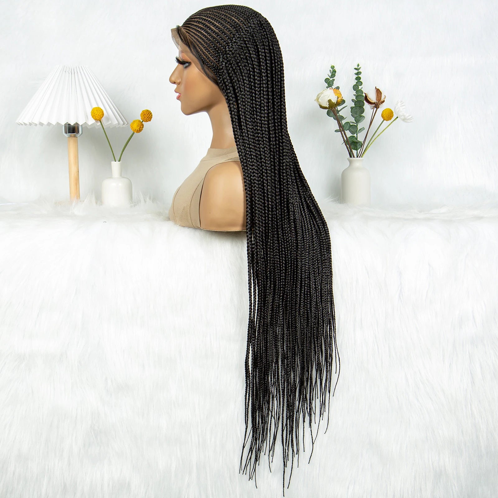 Fulani Cornrow Box Braids Wig | Full Lace Front | Baby Hair | KIMA Synthetic Luxegan