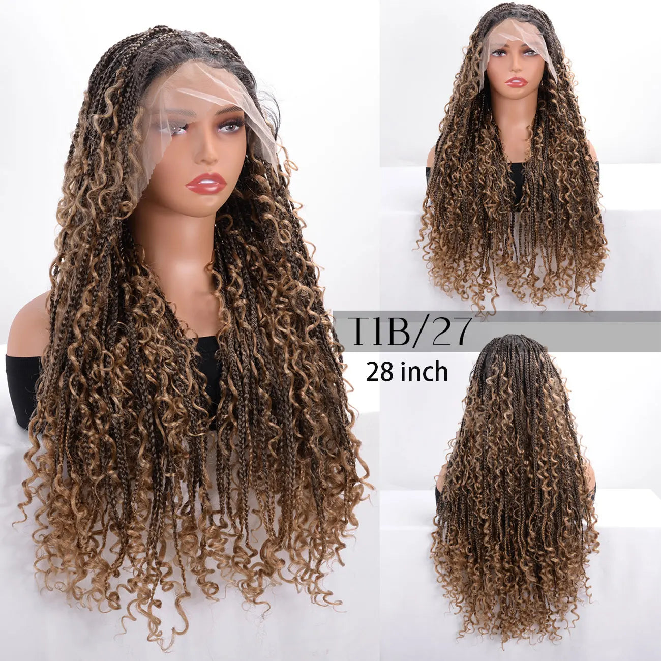Bohemian Box Braids Full Lace Wig | Knotless | Twist Braids | Synthetic Lace Front