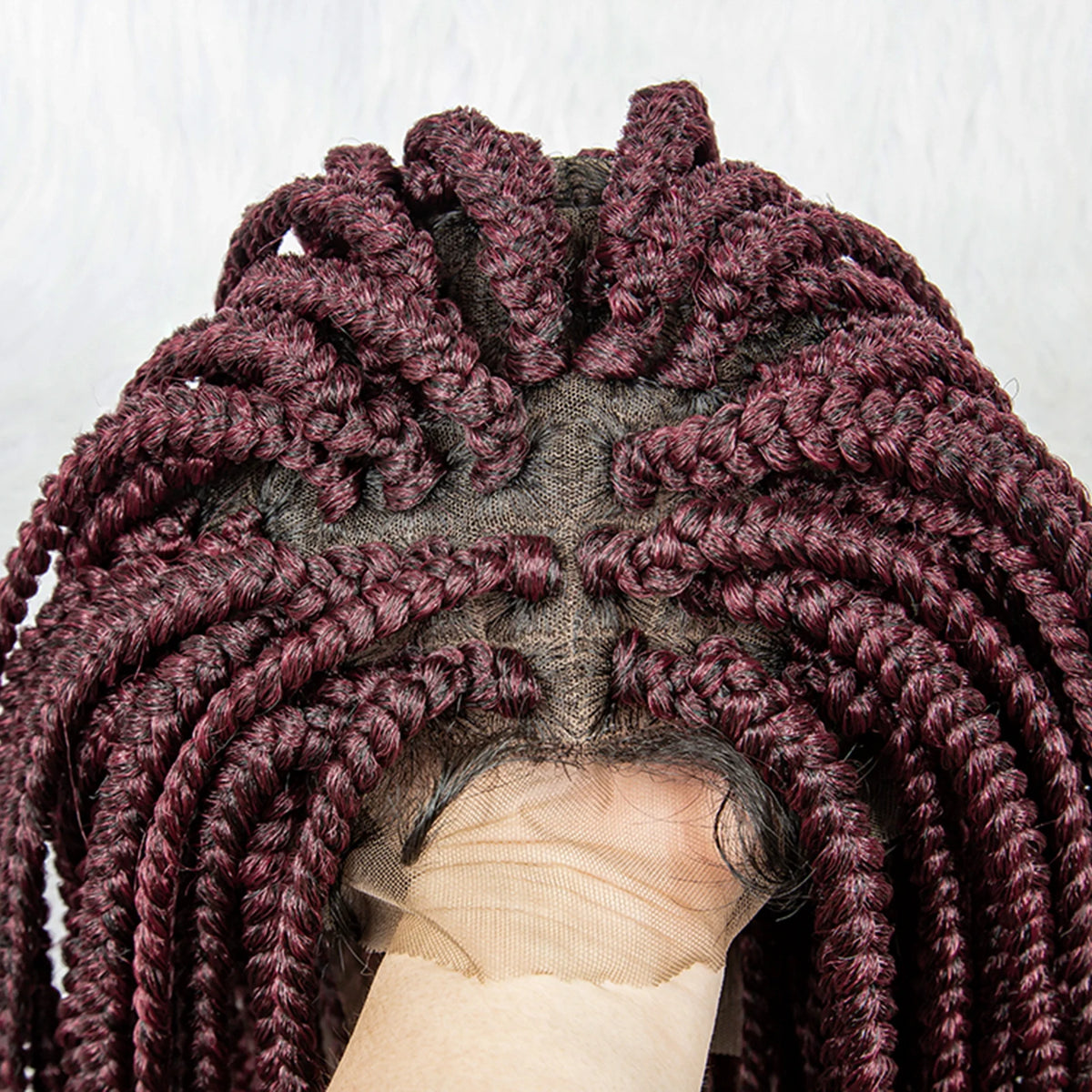 Pelucas trenzadas Bob para mujeres negras Peluca de encaje completo con trenzas estilo cornrow Peluca sintética de encaje frontal con trenzas de caja sin nudos con cabello de bebé