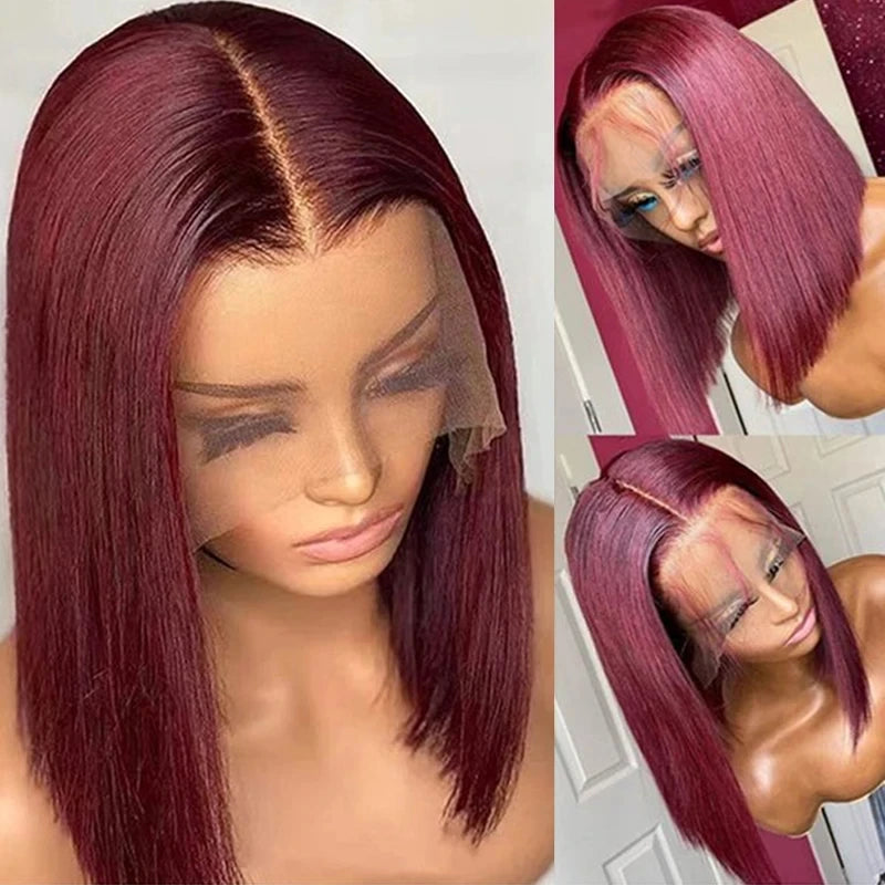 Ginger Short Bob Wig | Straight Human Hair T-Part Lace Front