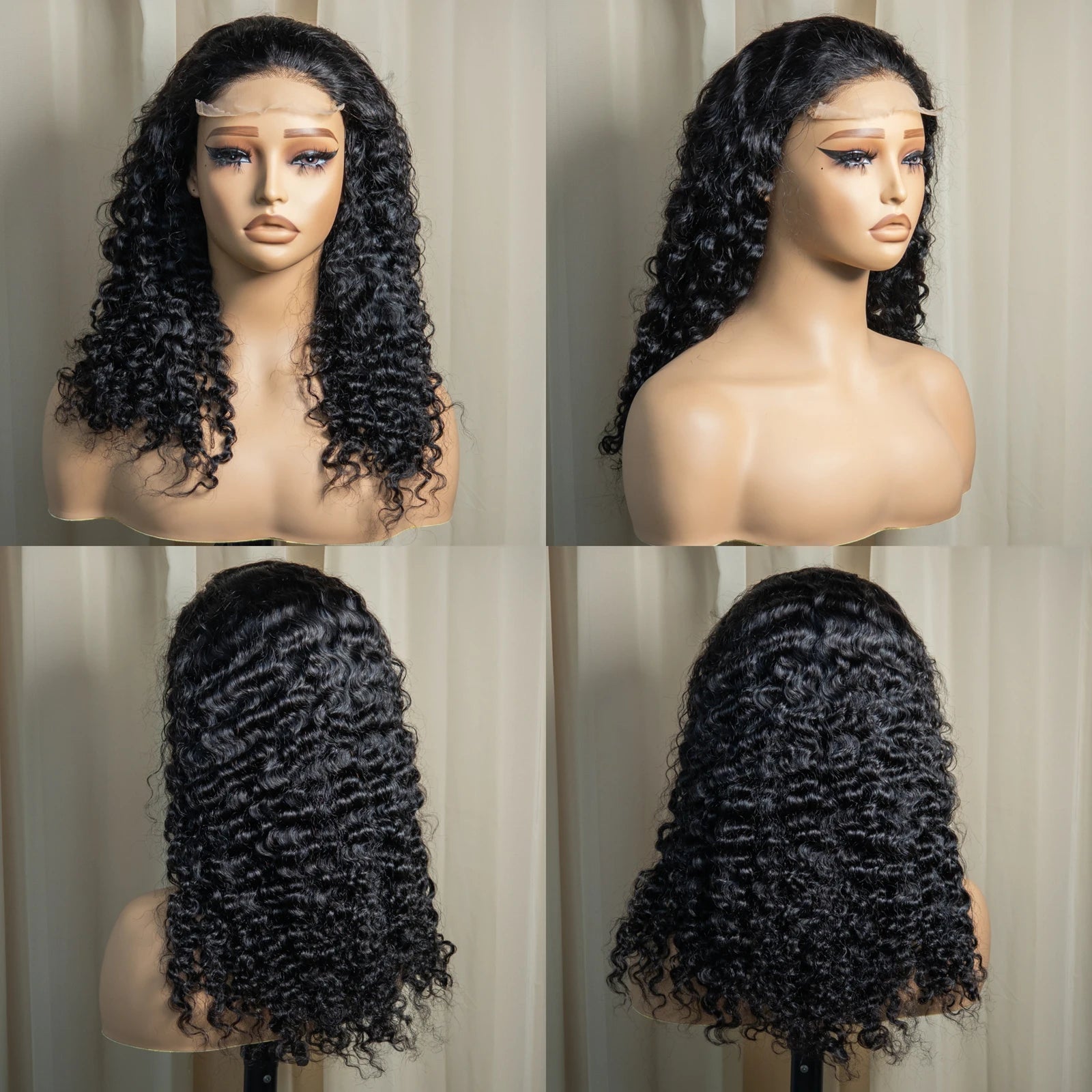20" Deep Wave Double Drawn HD 5x5 Lace Closure Wig | Burmese Curly Remy Hair | 350% Density Luxegan