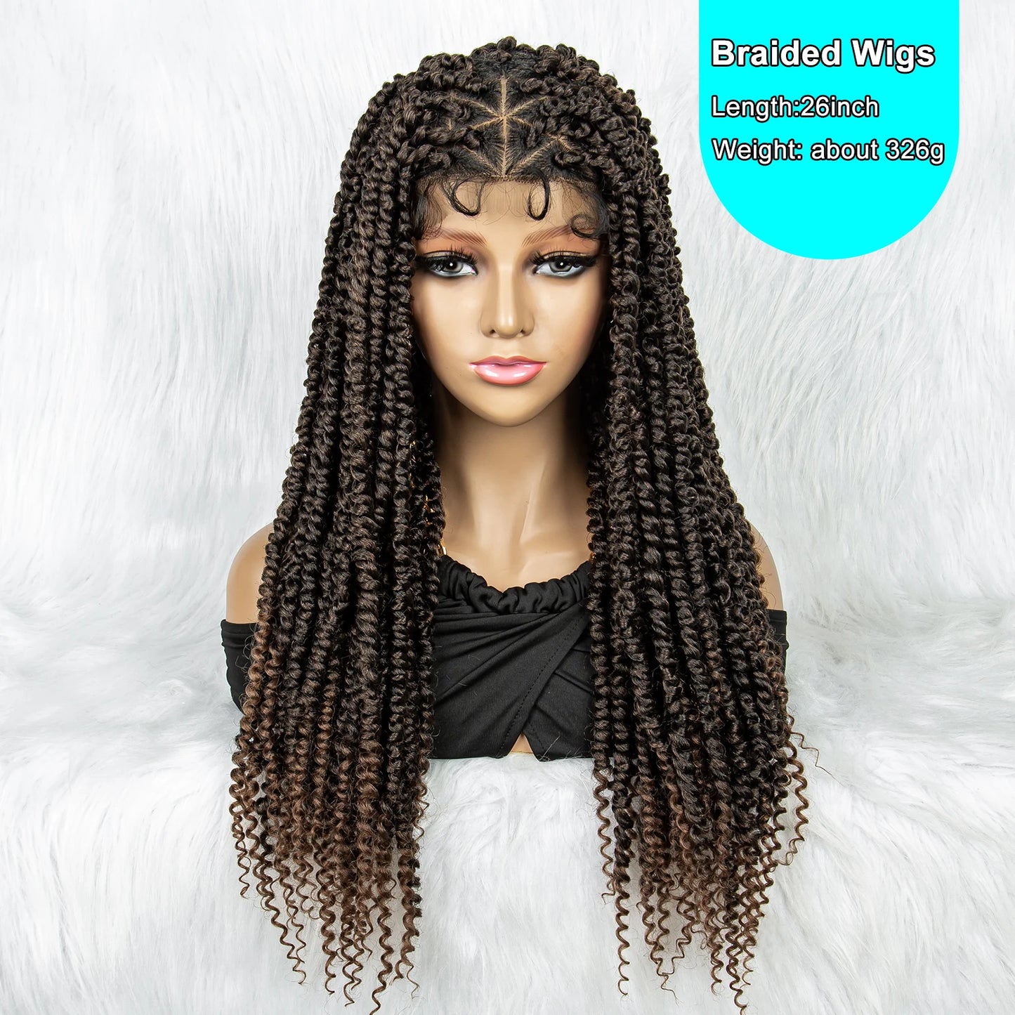 Knotless Box Braids Wig | Full Lace Front with Baby Hair Luxegan