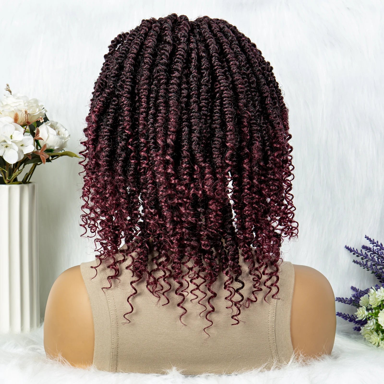 Curly End Twisted Braids Wig | 9x6 Lace Front with Baby Hair Luxegan