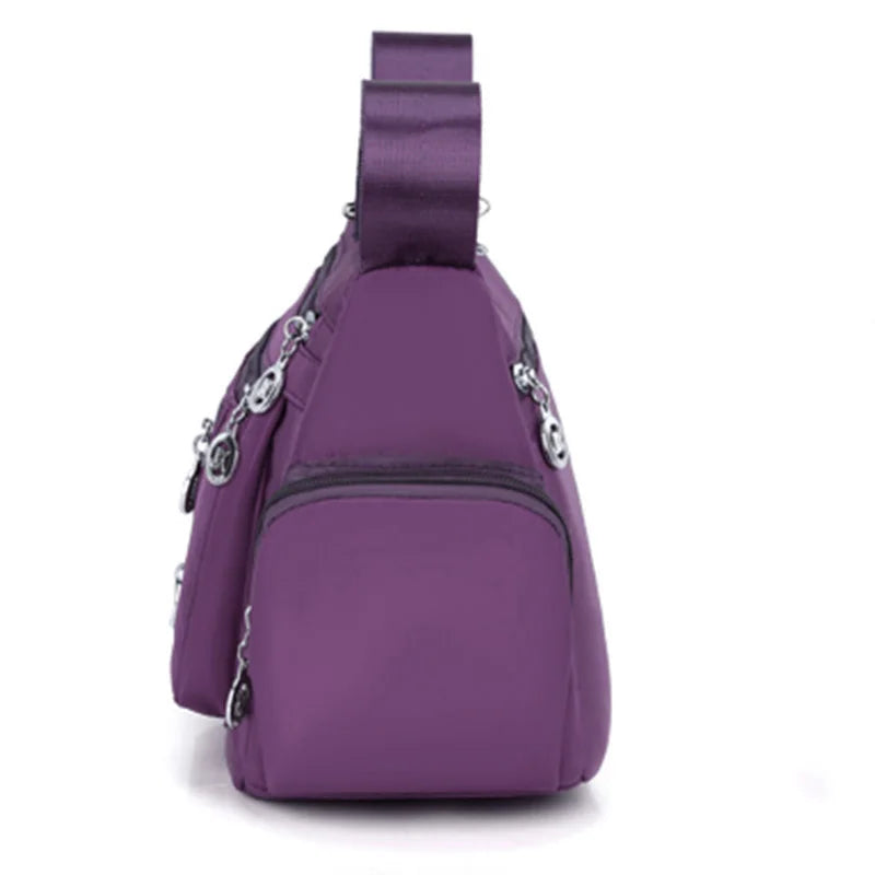 Soft Unisex Nylon Multi-Compartment Hobo Bag | Classic Oxford Cloth Travel Crossbody Luxegan
